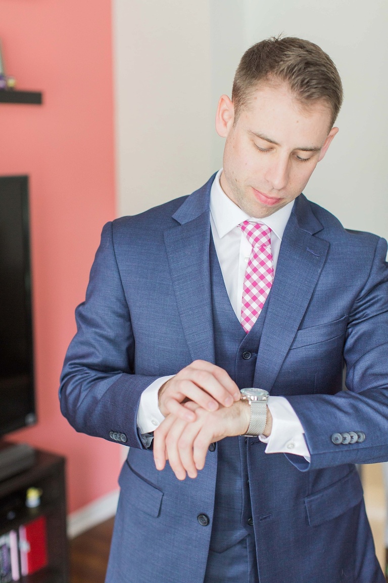 NeXT Restaurant Ottawa Wedding - Bride getting ready at home with Groomsmen