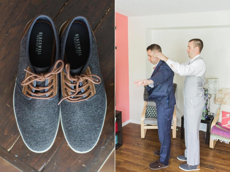 NeXT Restaurant Ottawa Wedding - Bride getting ready at home with Groomsmen