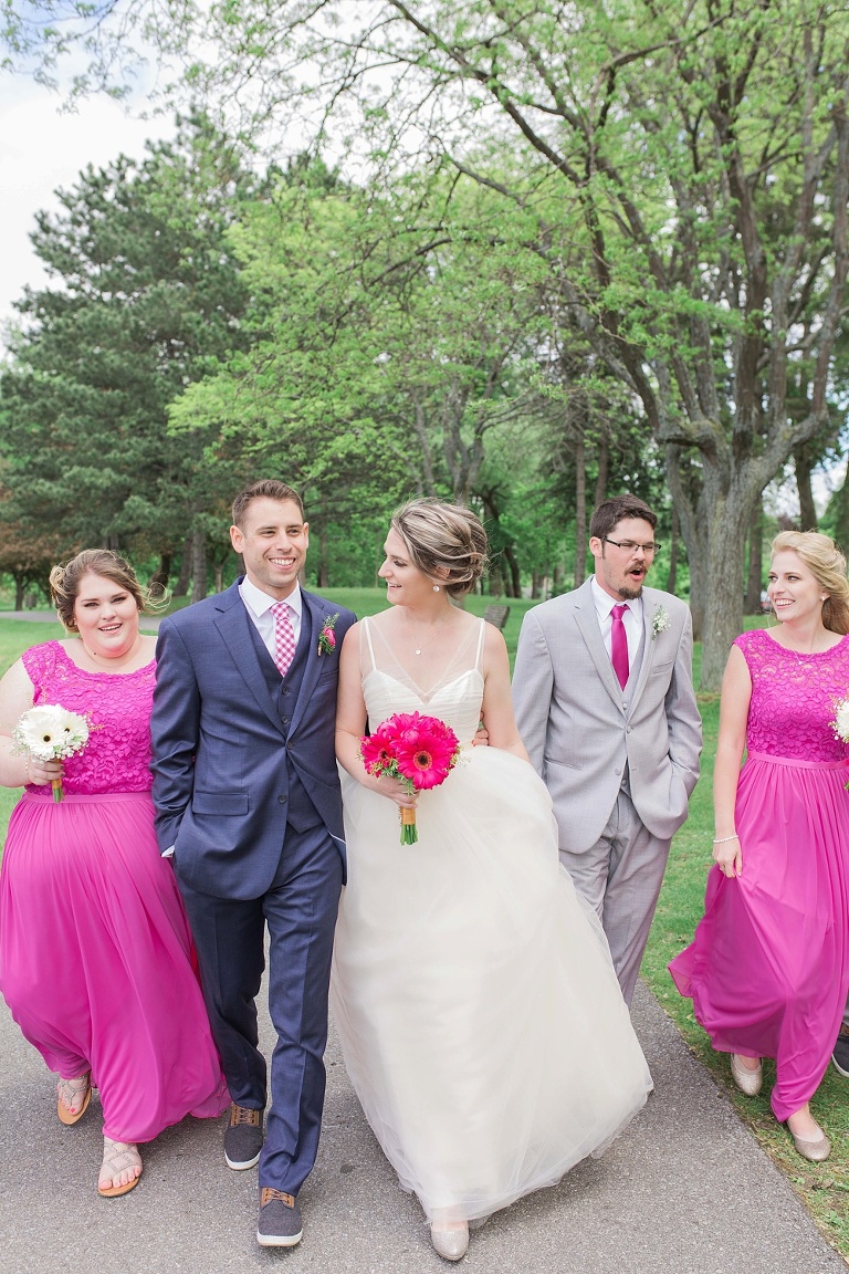 NeXT Restaurant Ottawa Wedding - Bride and Groom with wedding party at Andrew Hayden Park