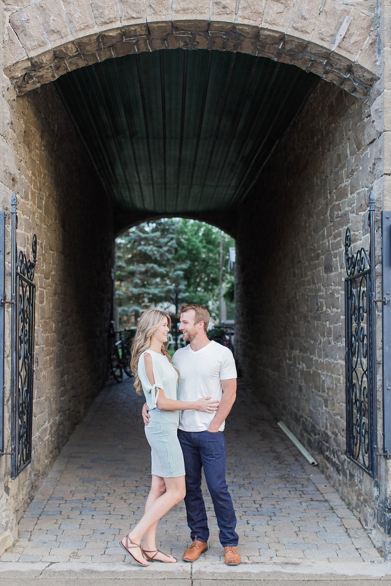Merrickville engagement photos along the Rideau River locks 