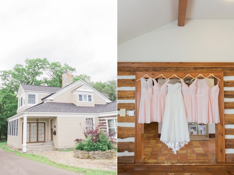 Stonefields Heritage Farm Wedding - Bride getting ready in Farmhouse great room 