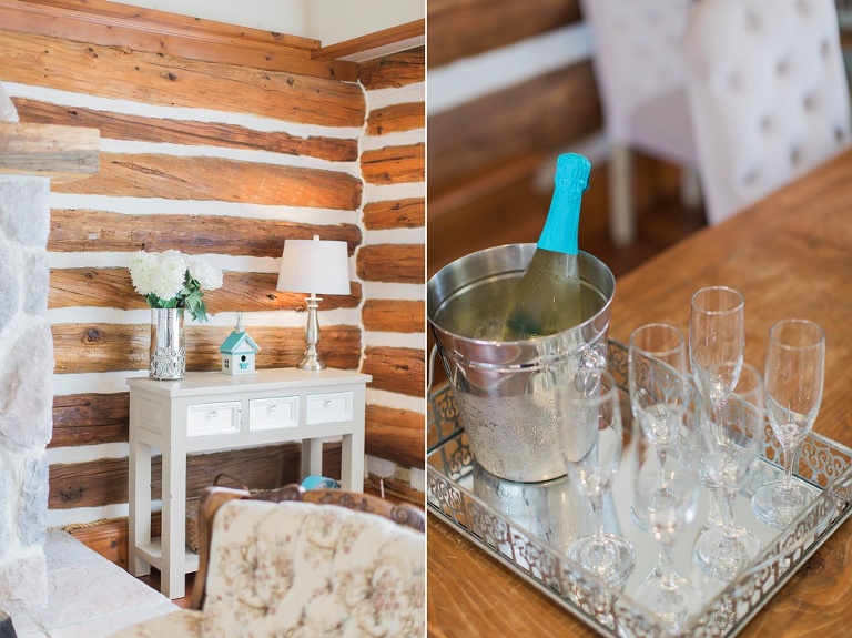 Stonefields Heritage Farm Wedding - Bride getting ready in Farmhouse great room