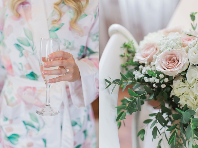 Stonefields Heritage Farm Wedding - Bride getting ready in Farmhouse great room