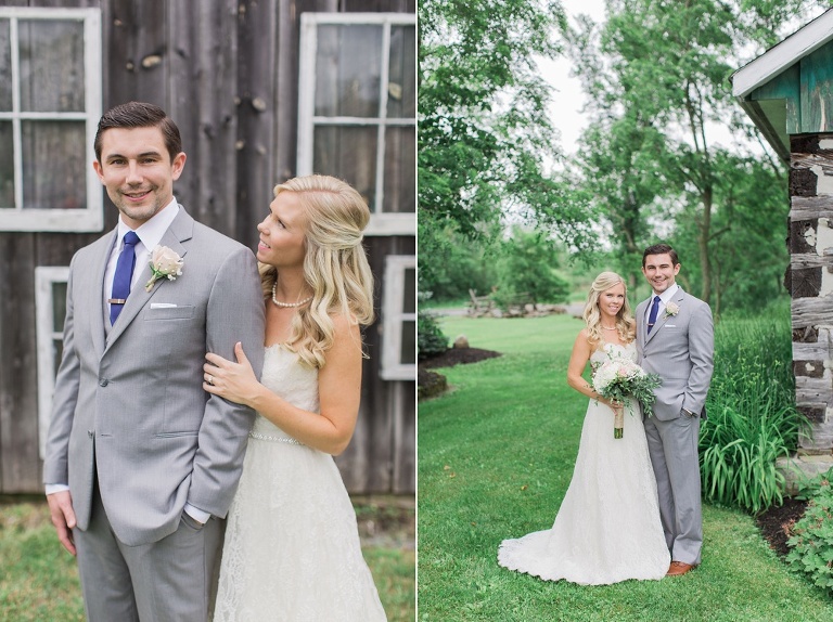 Stonefields Heritage Farm Wedding - bride and groom photos around farmhouse and barn