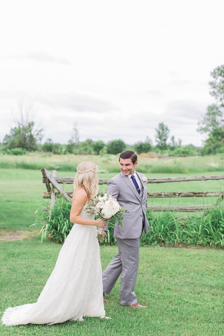 Stonefields Heritage Farm Wedding - bride and groom photos around farmhouse and barn