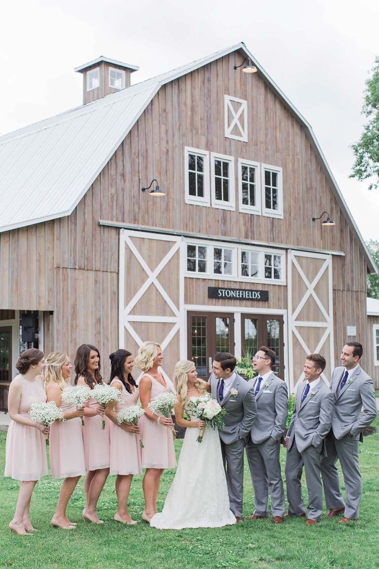 Stonefields Heritage Farm Wedding - bride and groom photos around farmhouse and barn