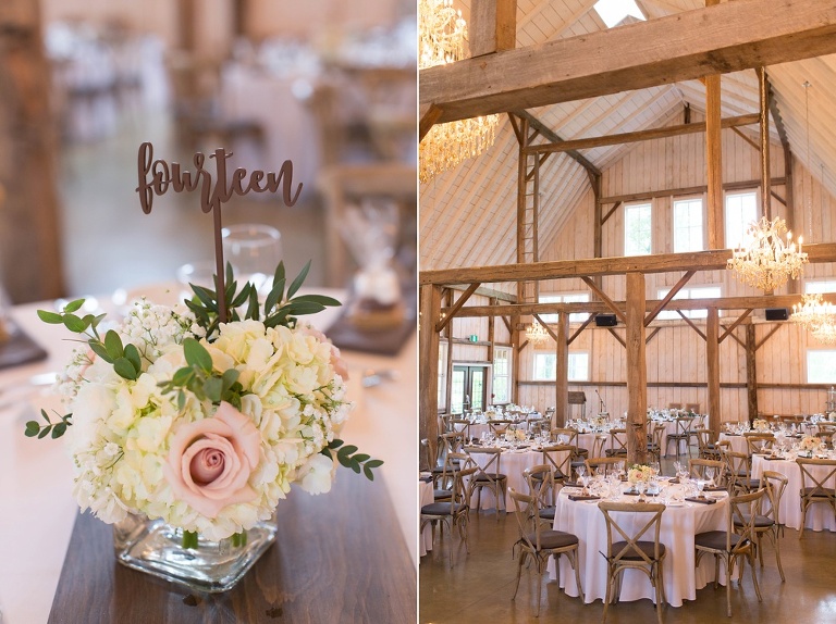 Stonefields Heritage Farm Wedding - reception photos inside old rustic barn