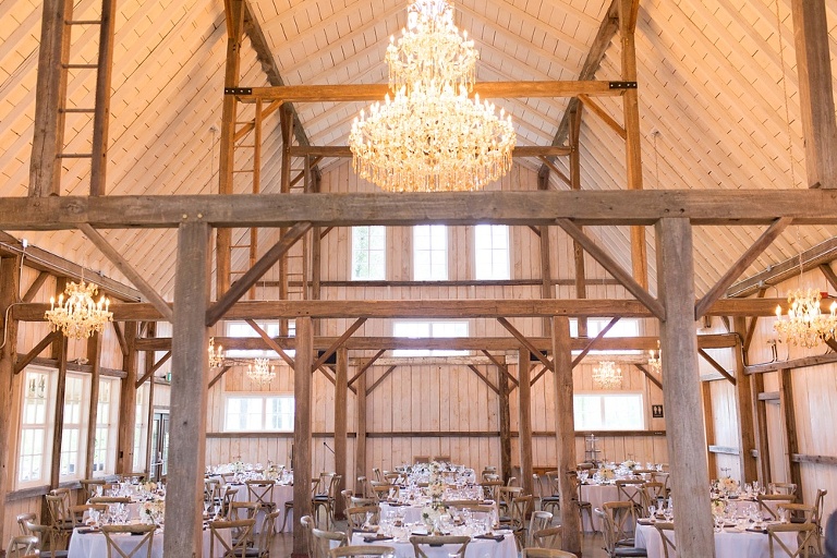 Stonefields Heritage Farm Wedding - reception photos inside old rustic barn