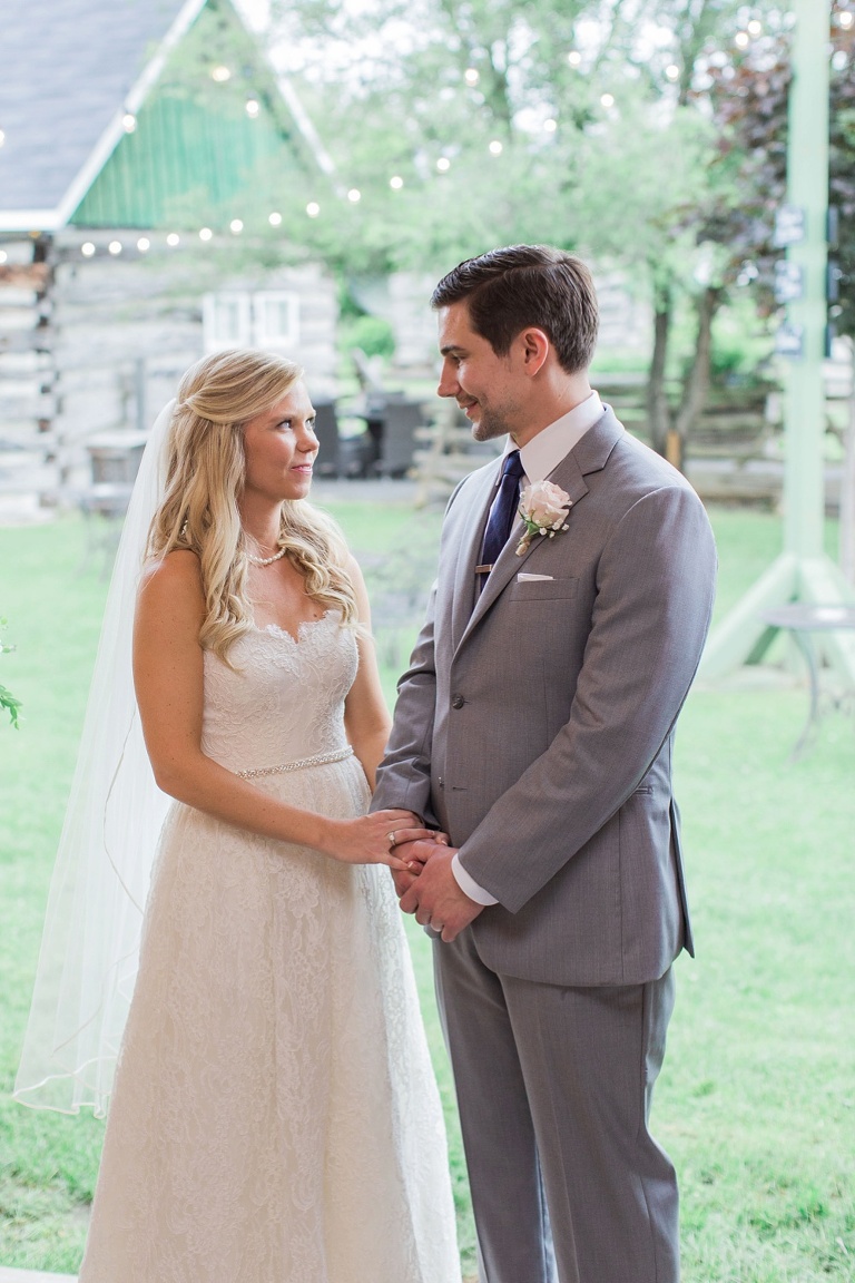Stonefields Heritage Farm Wedding - ceremony photo on covered barn terrace