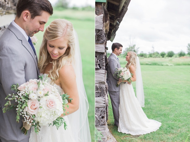 Stonefields Heritage Farm Wedding - bride and groom photos around farmhouse and barn