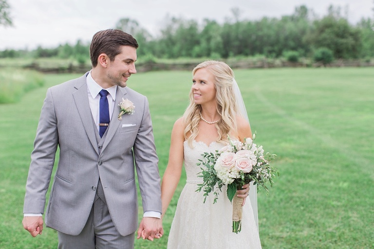 Stonefields Heritage Farm Wedding - bride and groom photos around farmhouse and barn