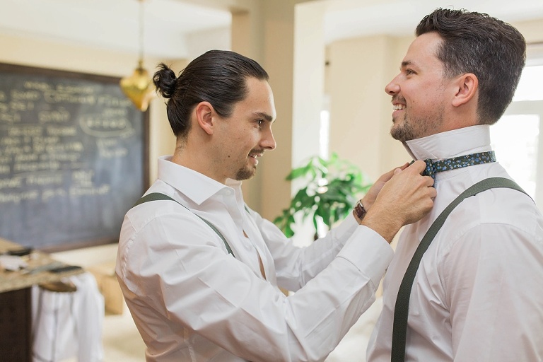Almonte Herb Garden Summer Wedding - Groom getting ready photos