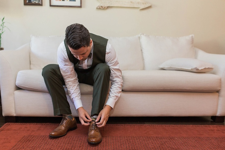 Almonte Herb Garden Summer Wedding - Groom getting ready photos