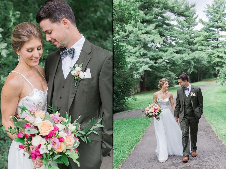 Almonte Herb Garden Summer Wedding - First Look photos at Hogs Back Park