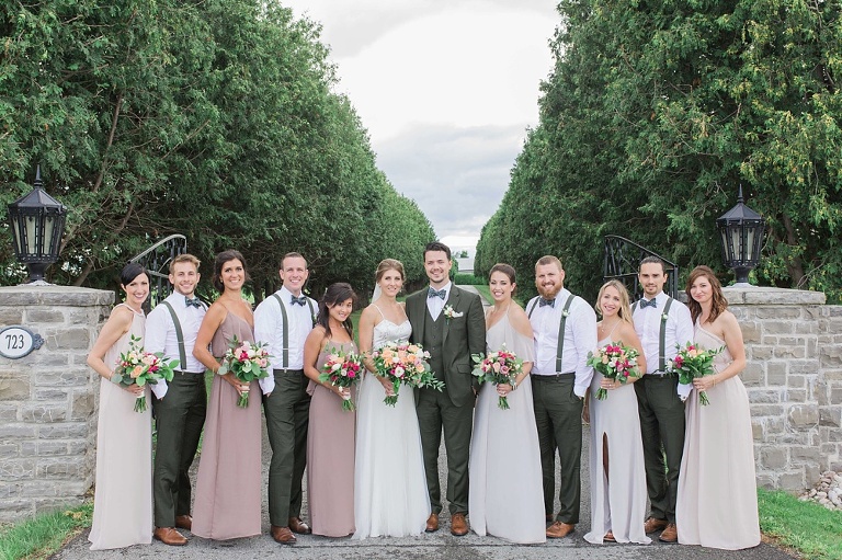 Almonte Herb Garden Summer Wedding - Wedding party Photos along country road