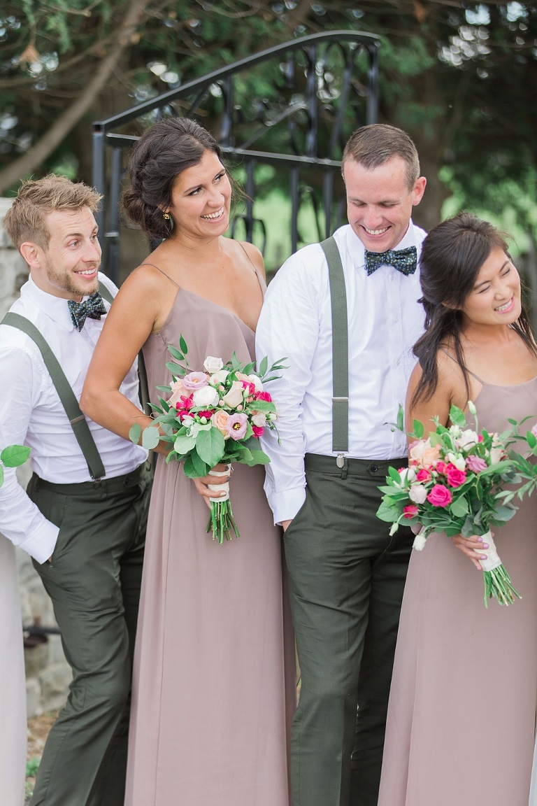 Almonte Herb Garden Summer Wedding - Wedding party Photos along country road