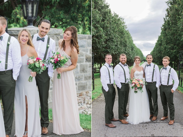 Almonte Herb Garden Summer Wedding - Wedding party Photos along country road