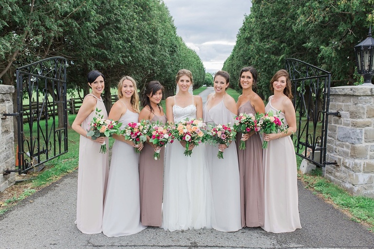 Almonte Herb Garden Summer Wedding - Wedding party Photos along country road