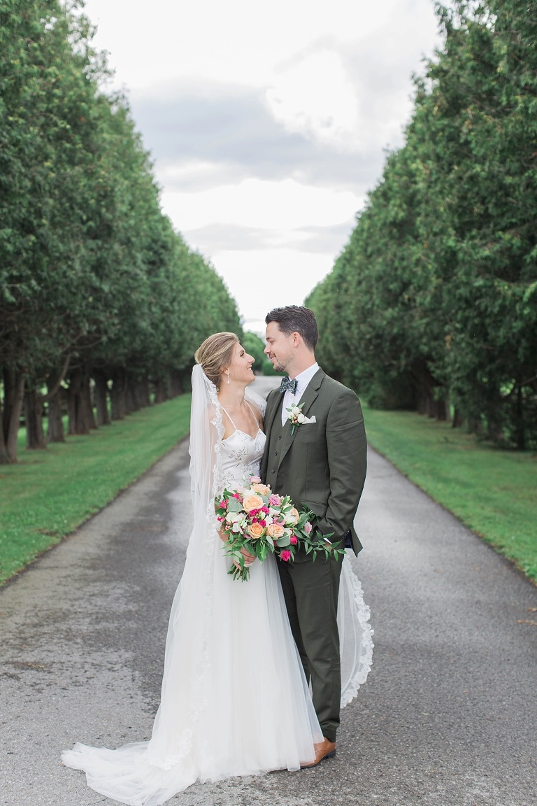 Almonte Herb Garden Summer Wedding - Wedding party Photos along country road