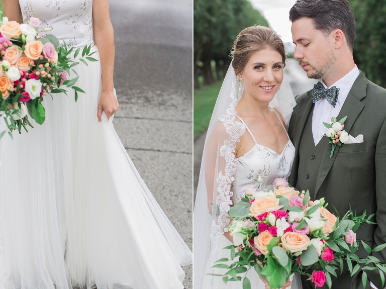 Almonte Herb Garden Summer Wedding - Bride and Groom Photos along country road