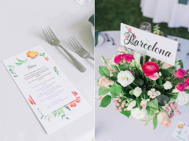 Almonte Herb Garden Summer Wedding - White tent reception with string lights