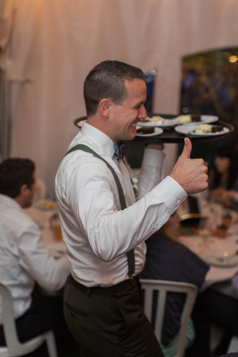 Almonte Herb Garden Summer Wedding - White tent reception with string lights
