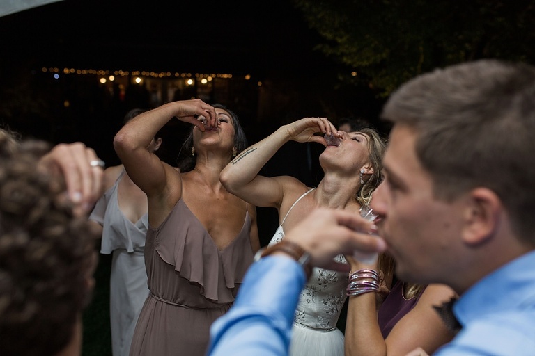 Almonte Herb Garden Summer Wedding - White tent reception with string lights and dance floor