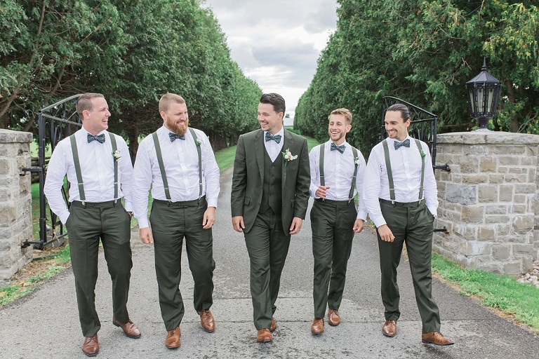 Almonte Herb Garden Summer Wedding - Wedding party Photos along country road