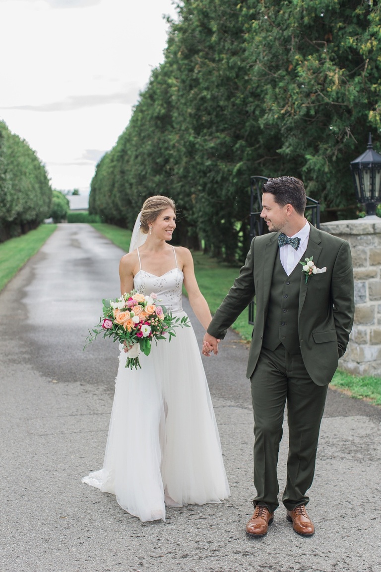 Almonte Herb Garden Summer Wedding - Wedding party Photos along country road