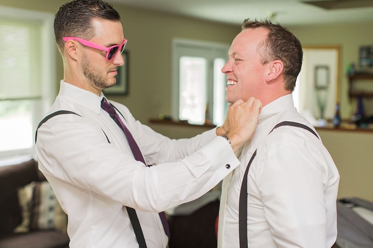 Colourful Codes Mill Wedding - Groom getting ready with Groomsmen