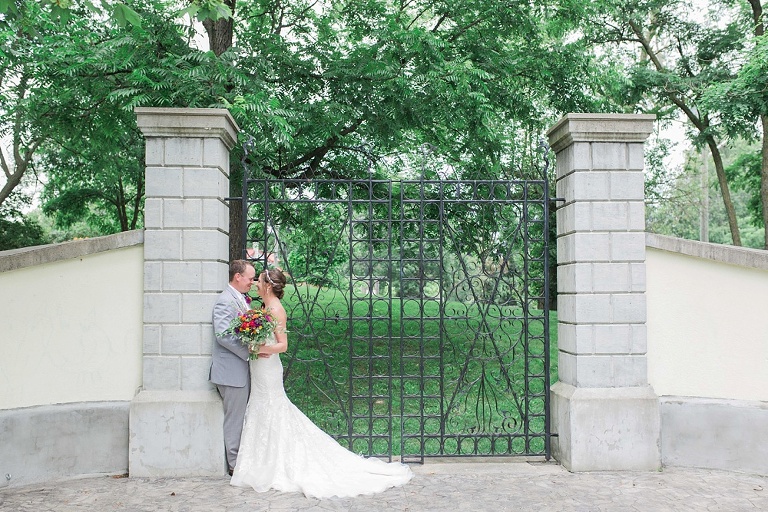 Colourful Codes Mill Wedding - Bride and Groom first look photos in Stewart Park