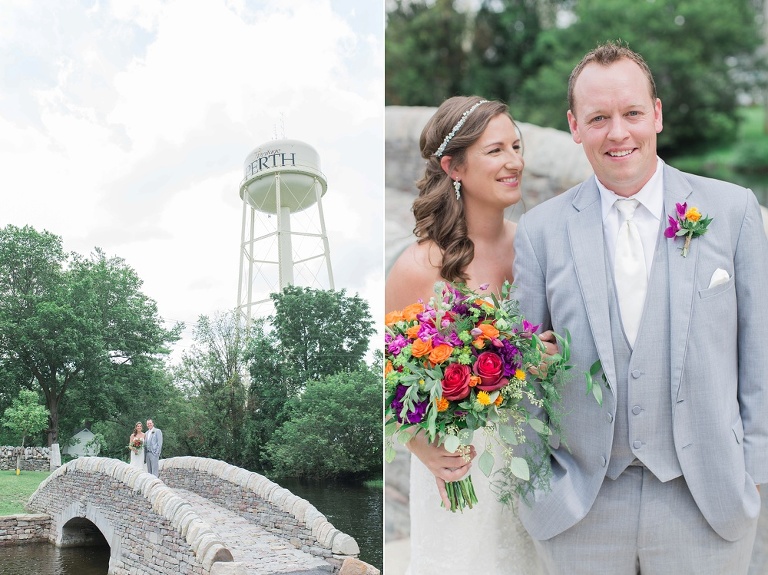 Colourful Codes Mill Wedding - Bride and Groom first look photos in Stewart Park