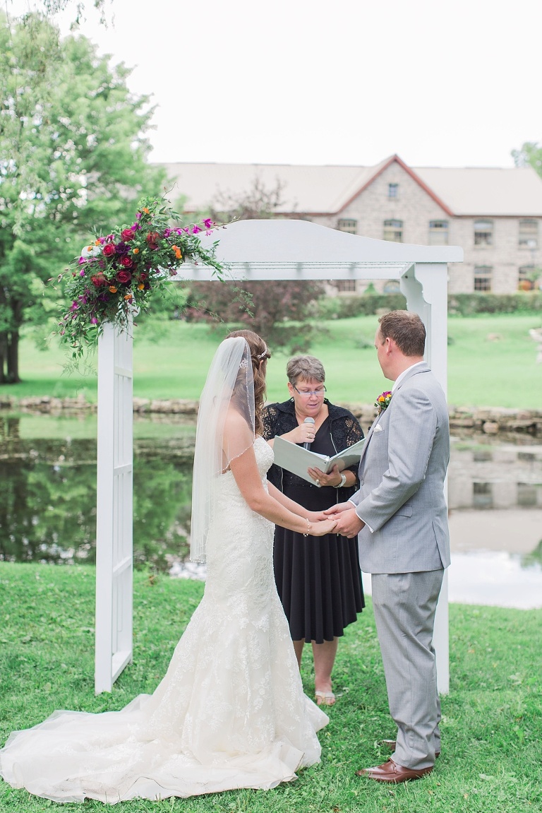 Colourful Codes Mill Wedding - Outdoor Ceremony photos in Stewart Park