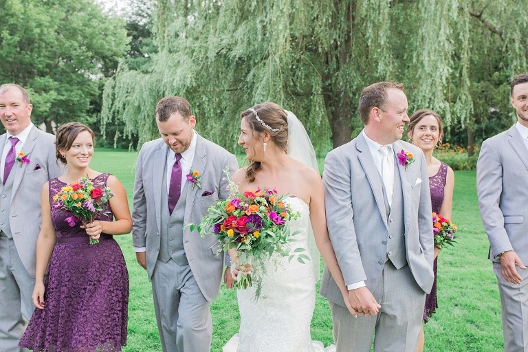 Colourful Codes Mill Wedding - Wedding Party pictures in Stewart Park