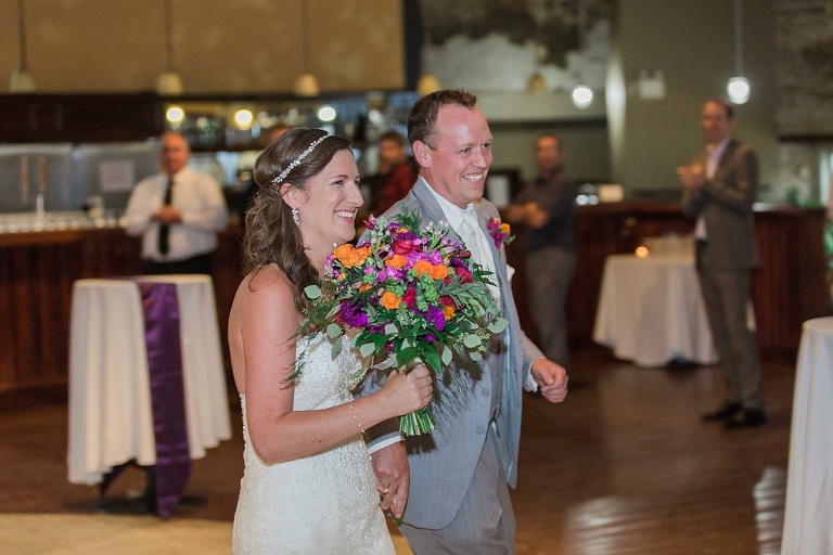 Colourful Codes Mill Wedding - Purple reception decor photos