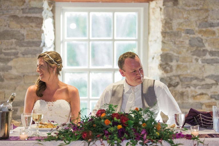 Colourful Codes Mill Wedding - Purple reception decor photos