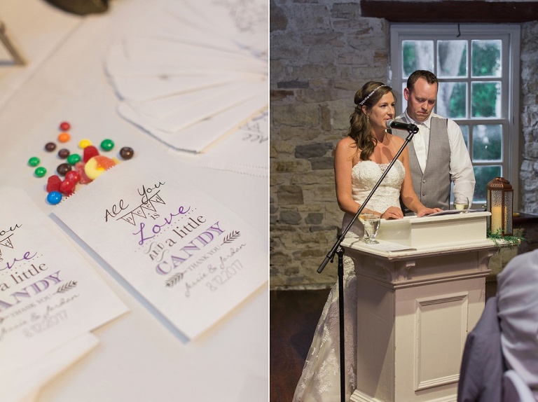 Colourful Codes Mill Wedding - Purple reception decor photos