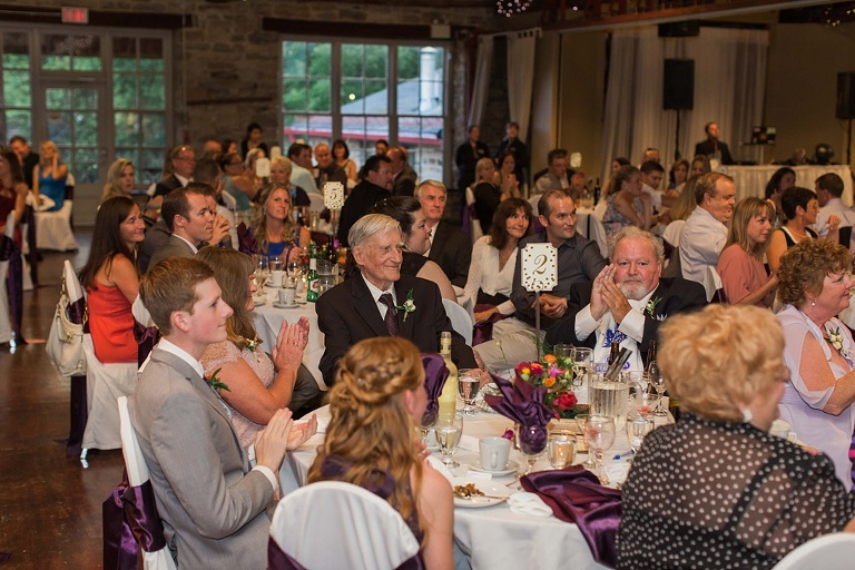 Colourful Codes Mill Wedding - Purple reception decor photos