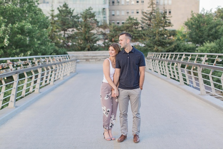 Downtown Ottawa Summer Engagement Session - Photos at the Ottawa Canal and locks bridge