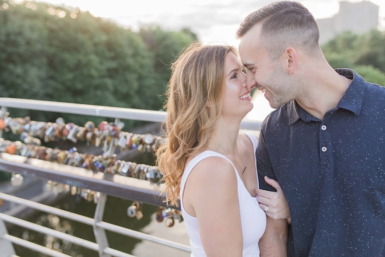 Downtown Ottawa Summer Engagement Session - Photos at the Ottawa Canal and locks bridge