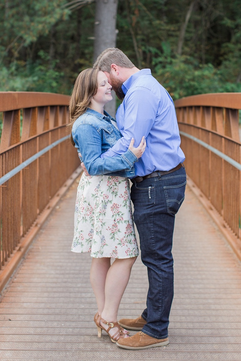Gatineau Park Chelsea Fall Engagement Photos - cozy engagement photos along the Gatineau Park Trail