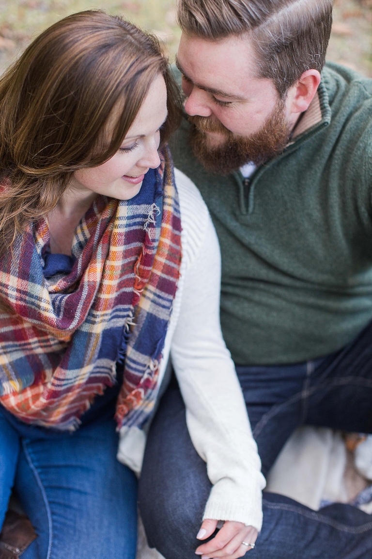 Gatineau Park Chelsea Fall Engagement Photos - cozy engagement photos along the Gatineau Park Trail