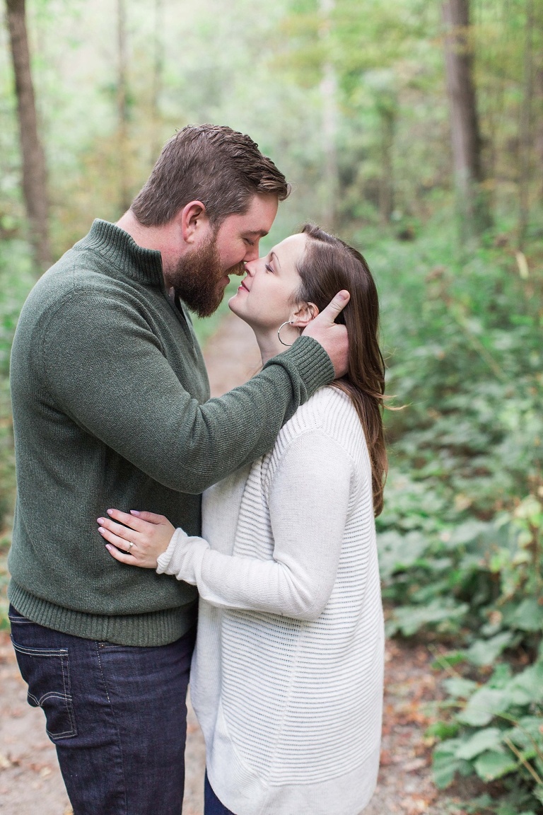 Gatineau Park Chelsea Fall Engagement Photos - cozy engagement photos along the Gatineau Park Trail