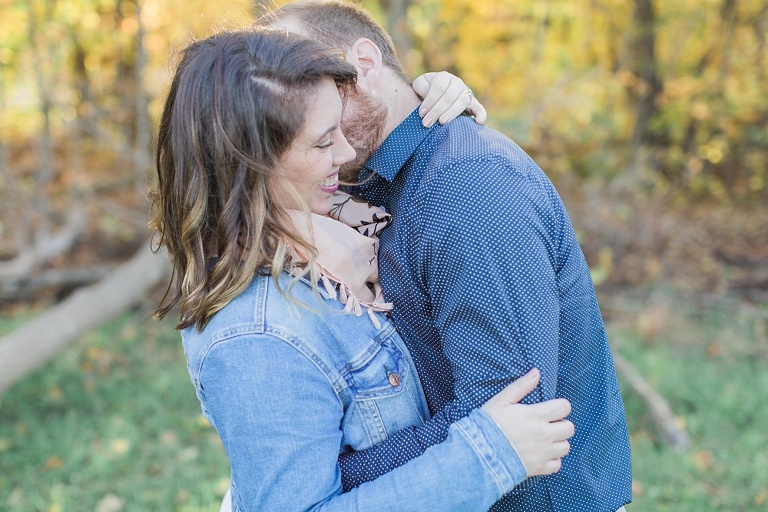 Sarsfield Fall Engagement Session photos in a country field
