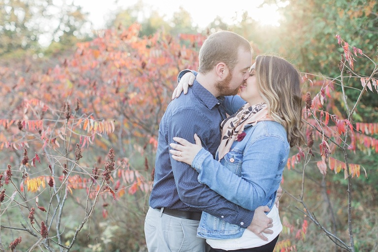 Sarsfield Fall Engagement Session photos in a country field