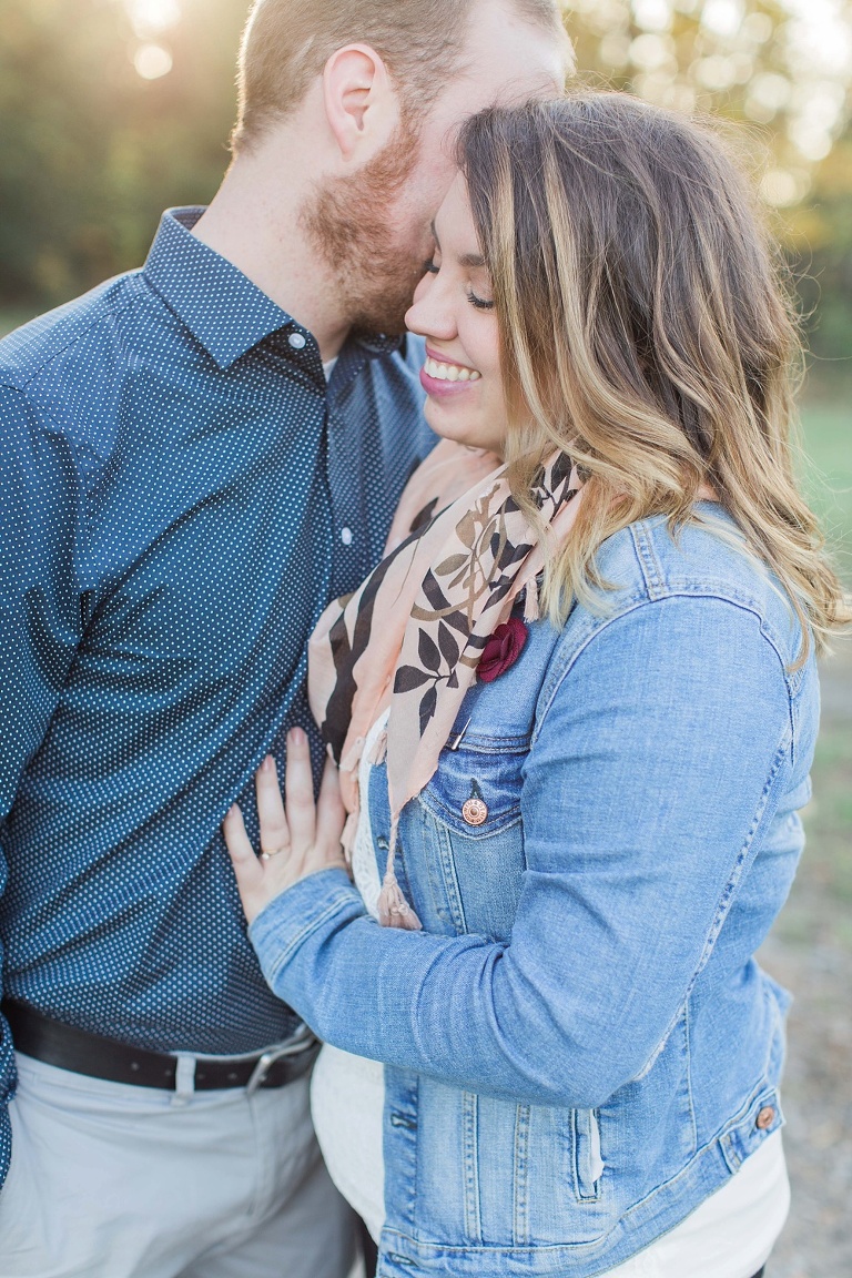 Sarsfield Fall Engagement Session photos in a country field