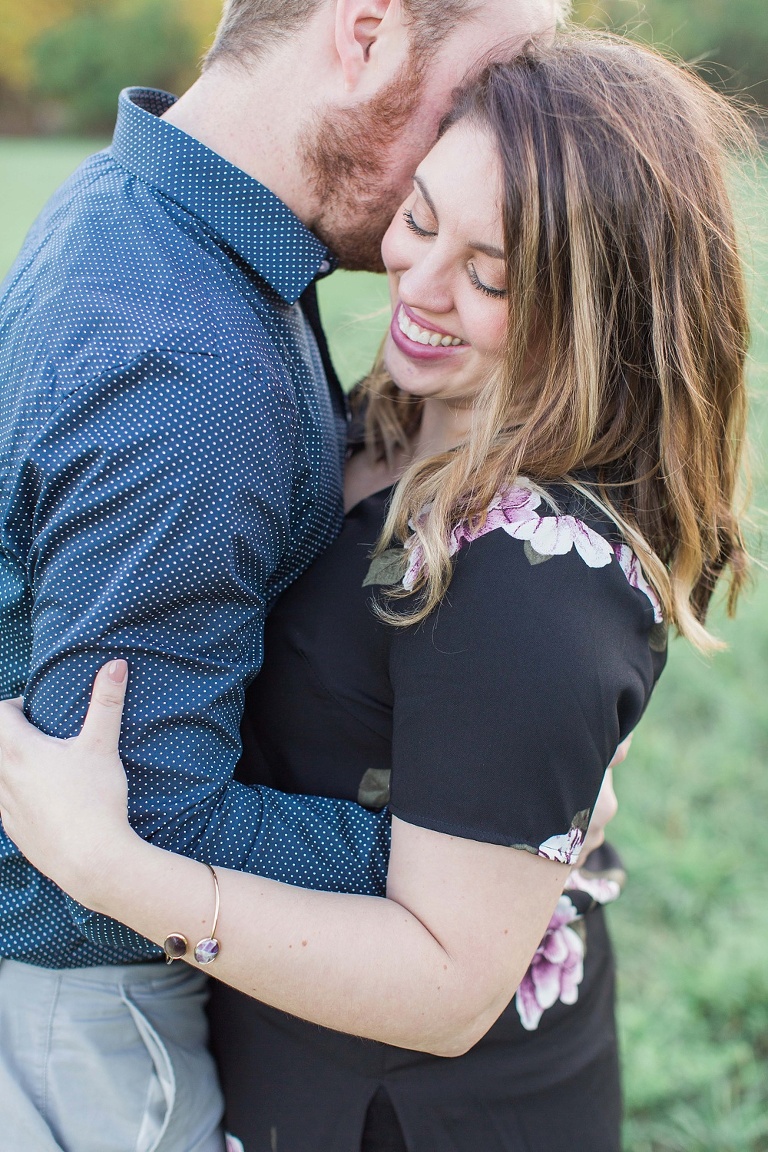 Sarsfield Fall Engagement Session photos in a country field