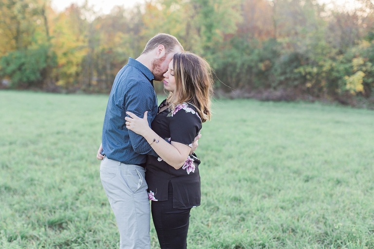 Sarsfield Fall Engagement Session photos in a country field