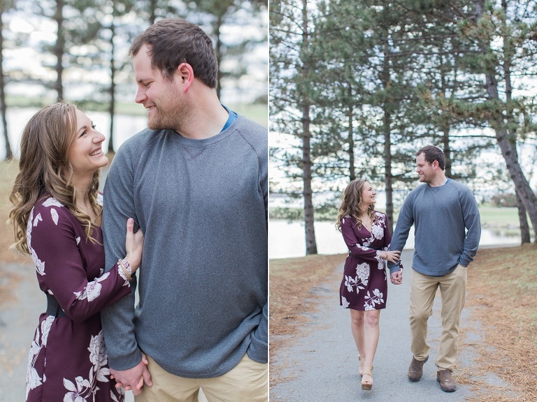 beautiful Andrew Hayden Park spring engagement session in Ottawa