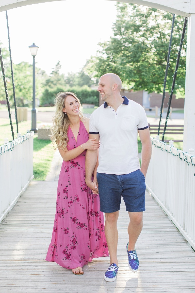 Sun-filled Metcalfe summer engagement photos outside Ottawa